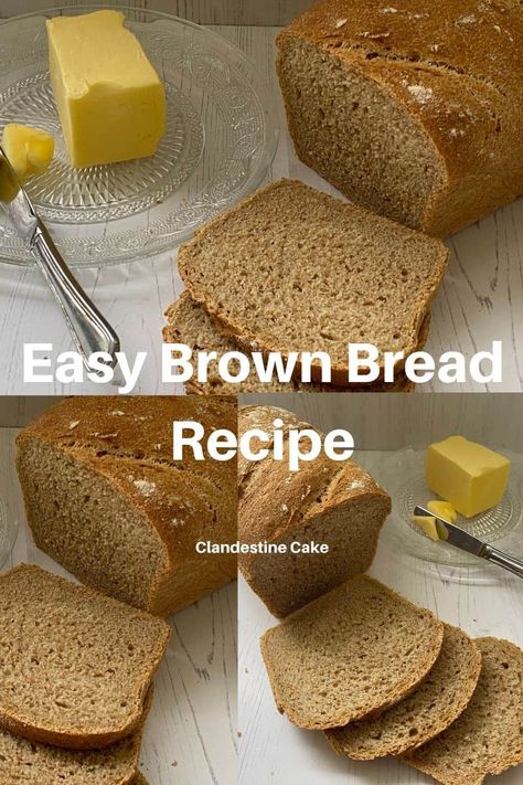 An Easy Brown Bread Recipe with step by step instructions. Using fresh yeast and a mix of wholemeal and plain flours. An ideal recipe for the beginner or when you want something simple and easy to make. Homemade Brown Bread Recipes Easy, Homemade Brown Bread, Brown Flour Recipes, Easy Home Made Bread Simple, Brown Bread Recipes Easy, Brown Bread Recipes, Wholemeal Bread Recipe, Bread Flour Recipe, Bread Recepies