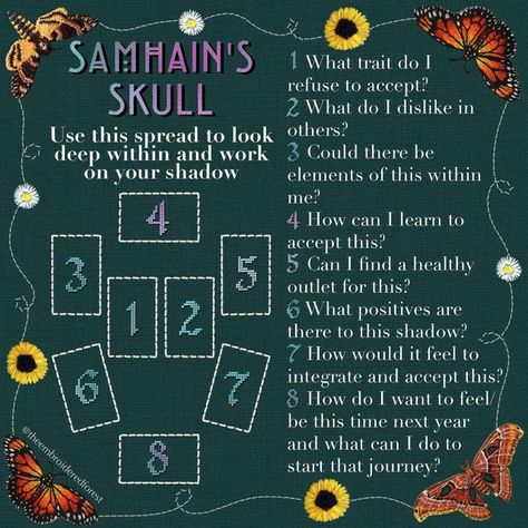 Samhain Tarot, Magical Cottagecore, Tarot Card Layouts, Oracle Card Spreads, Spells Magic, Tarot Reading Spreads, Tarot Interpretation, Witchcraft Spells, Learning Tarot Cards