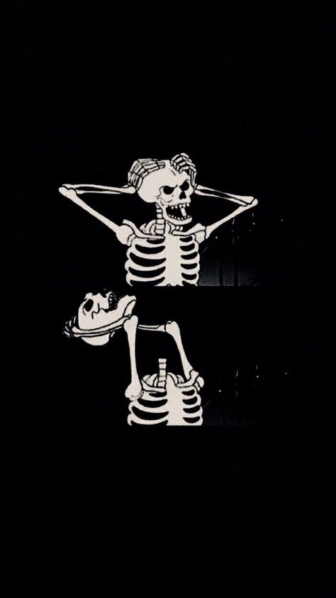 Skeletons Wallpaper Aesthetic, Skeleton Pics, Halloween Wallpaper Cute, Witchy Wallpaper, Black Phone Wallpaper, Skeleton Art, Halloween Wallpaper Iphone, Cute Simple Wallpapers, Edgy Wallpaper