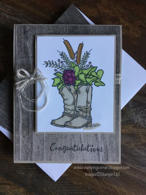 In The Country Stampin Up Cards, Country Wedding Cards Handmade, Stampin Up Country Home, Stampin Up Country Blessings Cards, Country Livin Stampin Up Cards, Stampin Up Country Bouquet Cards, Su Country Flowers, Stampin Up Country Livin Cards, Horse Cards