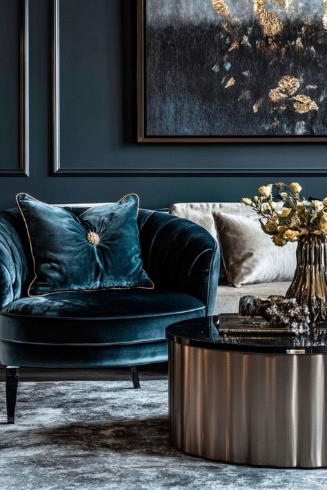 Add velvet accents for a luxurious and rich look in any room. #VelvetDecor #LuxuryInteriors #ElegantStyle Curtains Velvet, Velvet Decor, Velvet Furniture, Cushions And Throws, Velvet Accents, Simple Addition, Living Room Design Ideas, Luxury Homes Interior, Room Design Ideas