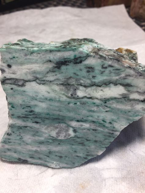 Mariposite (slab) from California Rocks And Gems, Rock Hounding, Petrified Wood, Geology, Estate Sale, Semi Precious, Gems, California, Gemstones