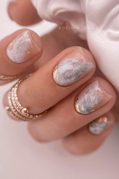 Emerald Nails, Marble Nail Designs, Short Square Nails, Her Nails, Get Nails, Marble Nails, Elegant Nails, Prom Nails, Classy Nails