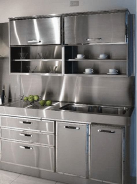 Kitchen Cabinets Singapore, Stainless Steel Kitchen Design, Aluminum Kitchen Cabinets, Commercial Kitchen Design, Metal Kitchen Cabinets, Stainless Steel Kitchen Cabinets, Decorating Above Kitchen Cabinets, Steel Kitchen Cabinets, Aluminium Kitchen