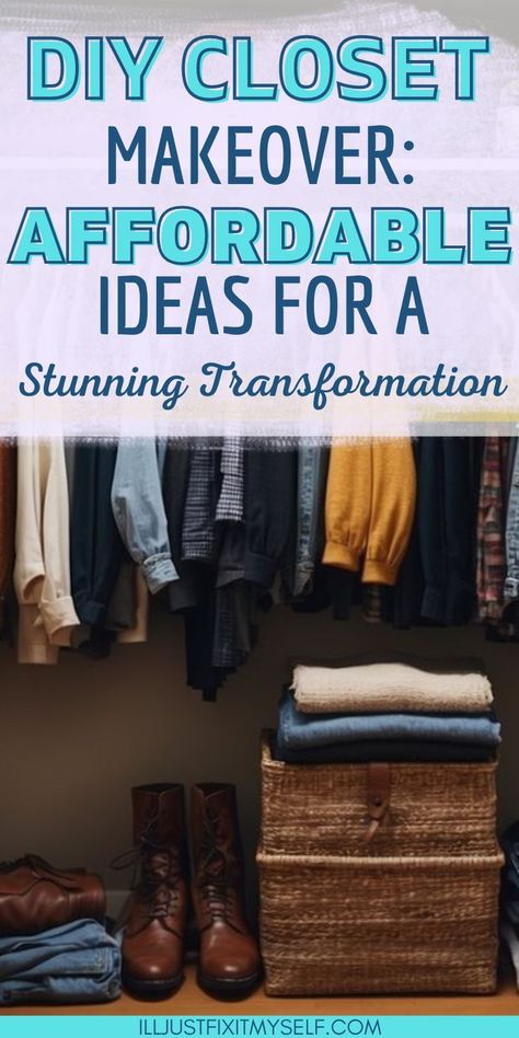 Spacious and tidy closet with budget-friendly storage solutions, demonstrating how to do a closet makeover on a budget Closet Makeover Ideas, Functional Closet, Closet Organization Tips, Closet Transformation, Closet Makeover, Makeover Ideas, Organization Tips, Easy Diy Projects, Closet Organization