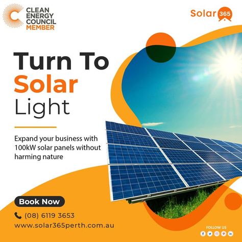 Wish to contribute to nature and lessen your carbon emission? Contact Solar 365 and install a 100kW solar panel system. ☎️(08) 6119 3653 🌐https://www.solar365perth.com.au #solar365 #commercialsolar #solarpanels #commercialsolarsystem #solarenergy #solarpower #renewableenergy #cleanenergy #gosolar #gogreen #greenenergy #solarinstallation #solarpowered #solarpanel #solarenergysystem #solarsystem #rooftopsolar #solarindustry #sustainableenergy #solarpv #industrialsolar Solar System Creative Ads, Solar Panel Flyer, Solar Flyer Design, Solar Advertisement, Solar Ads, Inverter Installation, Solar Website, Solar Panels Design, Solar Energy Design