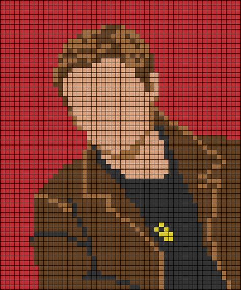 Supernatural Alpha Pattern, Supernatural Perler Beads, Portrait Character, Supernatural Dean Winchester, Diy Perler Bead Crafts, Supernatural Sam, Supernatural Dean, Crochet Plant, Diy Perler Beads