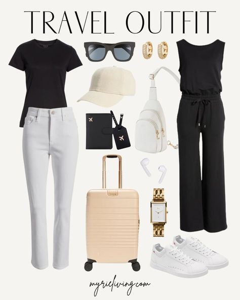 Discover the perfect travel outfits for women that combine style and comfort for your next adventure. Whether you're exploring a new city or embarking on a tropical getaway, travel in style with these curated outfit ideas. Pack smart and look fabulous! #WomenTravelOutfit #TravelInStyle #TravelEssentials #ChicAthleisure #ComfortableFashion #TravelWardrobe #FashionInspiration #TravelTips #ExploreInStyle #TrendyLooks #TravelOutfitIdeas #TravelFashion #TravelStyle #VacationMode #Wanderlust Travel Outfits For Women, Travel Outfit Ideas, Perfect Travel Outfit, Curated Outfit, Travel Clothes Women, Travel Outfits, Tropical Getaways, Travel Wardrobe, Travel In Style