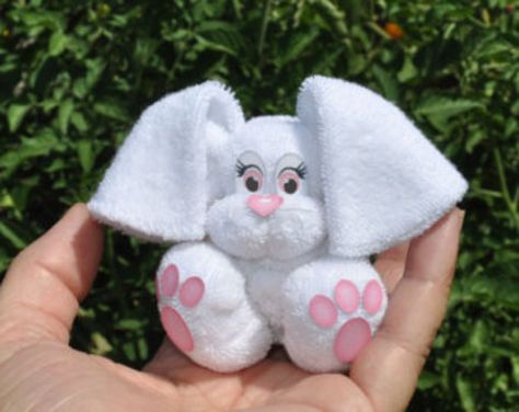 Baby Washcloth Elephant WashAgami ™ Diaper Cake Topper | Etsy Washcloth Bunny, Baby Washcloth Animals, Washcloth Elephant, Washcloth Animals, Towel Origami, Washcloth Crafts, Towel Cakes, Towel Animals, Diy Ostern