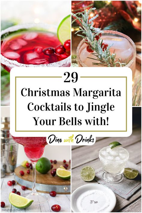 Collage of 4 christmas margarita cocktails. Margarita Cocktail Recipes, Holiday Margaritas, Christmas Margarita, Margarita Cocktails, Margarita Mix, Christmas Cocktail, Classic Margarita, Margarita Cocktail, Festive Drinks