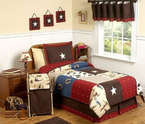 Wild West Cowboy Western Children's Bedding 3pc Full / Queen Set Cowboy Toddler Room, Cowboy Bedding, Western Comforter Sets, Unicorn Bedding, Twin Bedding, Wild West Cowboys, Contemporary Duvet Covers, Twin Comforter Sets, Sweet Jojo Designs