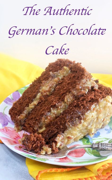 This is the Authentic German's Chocolate Cake, made from scratch with German's Baking Chocolate.  It is moist and delicious with that famous coconut pecan frosting.  Scrumptious!! #authentic #germanschocolatecake #cake #coconutpecanfrosting #chocolatecake #mycountrytable Homemade German Chocolate Cake, My Country Table, German Chocolate Cake Recipe, Chocolate Cake From Scratch, Chocolate Homemade, Coconut Pecan Frosting, German Baking, Country Table, Cake Recipes From Scratch