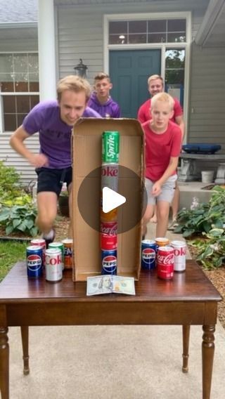 Aaron Benson on Instagram: "Soda Can Tower Challenge! 🏆 #family #game #challenge #soda" Game Show Party Ideas, Fun Family Games Indoor, Oreo Challenge, Benson Bros, Family Game Night Ideas, Drinking Challenges, Coca Cola Party, Family Games Indoor, Christmas Gift Games