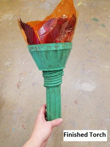 How to create a Statue of Liberty Torch prop Diy Statue Of Liberty Torch, Diy Statue Of Liberty Costume, Library Olympics, Lady Liberty Costume, Statue Costume, Statue Of Liberty Torch, Music Man Costumes, Torches Diy, Tourist Costume