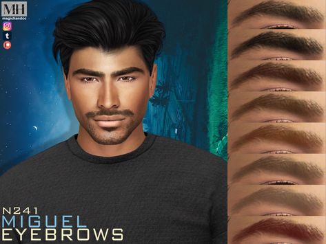 Thick eyebrows in 13 colors - HQ Compatible. Sims 4 Thick Eyebrows, Makeup Cc, Thick Eyebrows, Sims 4 Downloads, Los Sims, Sims 4 Cas, Sims Community, Electronic Art, Costume Makeup