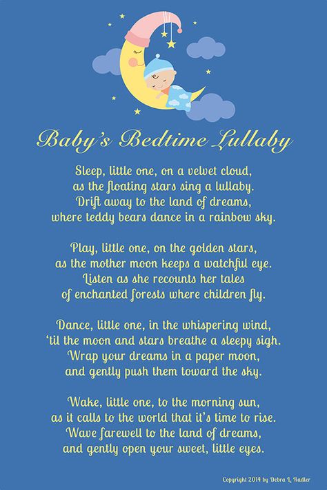 Baby's Bedtime Lullaby-Boy on Moon stretched canvas wall art. Perfect for any baby boy's nursery! https://www.etsy.com/listing/193522113/babys-bedtime-lullaby-baby-sleeping-on?ref=listing-shop-header-2 Lullaby Poem, Goodnight Poems, Baby Lullaby Lyrics, Bedtime Stories For Babies, Bedtime Quotes, Lullaby Lyrics, Hygge Autumn, Baby Poems, Nursery Rhymes Lyrics