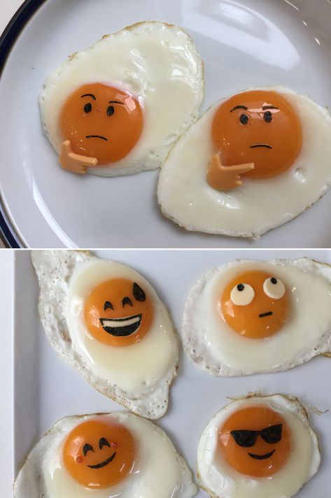 Fried egg Egg Art, Food Crafts, Fried Egg, Egg Recipes, Pretty Food, Creative Food, Party Food, Food Art, The Live