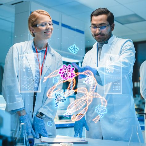 Two scientists looking at a 3D hologram. Trends In 2023, Tissue Engineering, Beauty Science, Organ Donation, Scientific Discovery, Body Tissues, Scientific Research, Michigan State University, Nanotechnology