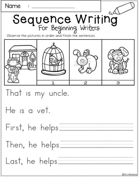 March Sequence Writing In 2021 1A5 Kindergarten Sequencing Worksheets, Sequencing Kindergarten, Prek Reading, 1st Grade Writing Worksheets, Story Sequencing Worksheets, Learning Hacks, Narrative Prompts, Writing Sentences Worksheets, Sequence Writing