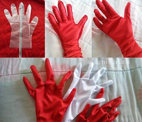 how to make gloves Make Gloves, How To Make Gloves, Prom 2k23, Costume Gloves, Clothes Making, Burlesque Costume, Red Gloves, Cosplay Tips, Cat Diy