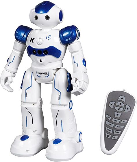 Remote Control Robots, Blue Toys, Remote Control Robot, Rc Robot, Christmas Presents For Kids, Push Pop, Kids Electronics, Presents For Kids, Robot Toy