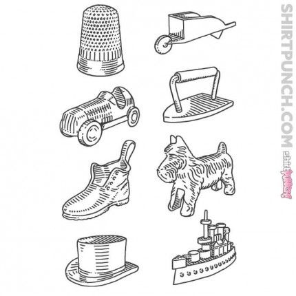 Monopoly Pieces Tattoo, Monopoly Piece Tattoo, Monopoly Pieces Costume, Monopoly Tattoo Ideas, Monopoly Coloring Pages, Monopoly Pieces Crafts, Monopoly Tattoo Designs, Board Game Tattoo Ideas, Monopoly Clipart