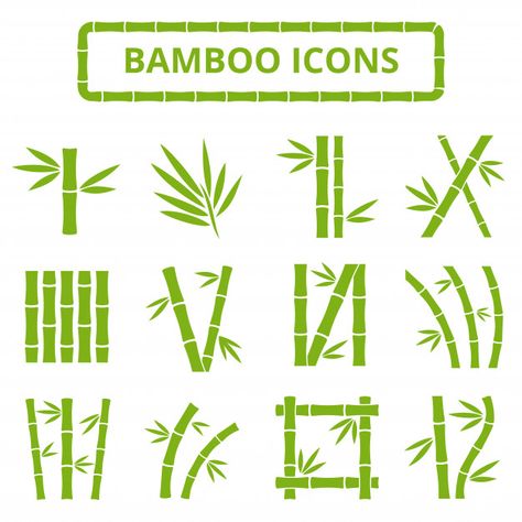 Zen Plants, Bamboo Illustration, Red Panda Cartoon, Bamboo Drawing, Graphic Design Cv, Stick Drawings, Bamboo Stalks, Fruit Vector, Bamboo Tree