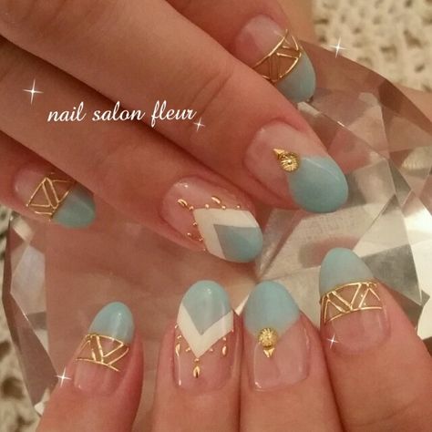 geometry simple nail design Ideas For Nails Summer, Aztec Nail Art, Belle Nails, Aztec Nails, Ideas For Nails, Boho Nails, Diy Acrylic Nails, Summer Toe Nails, Beauty Nails Design