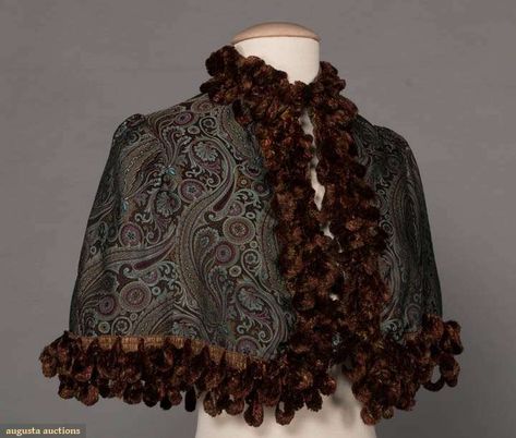 Victorian Shawl, Eridan Ampora, Victorian Cape, Medieval Cloak, 1890s Fashion, Camino Real, Shoulder Cape, Victoria Fashion, Clothing And Textile