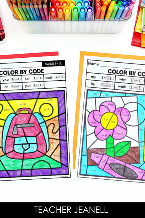 Master first-grade irregular words with HMH Into Reading Color by Code! Engage your students in a fun, interactive coloring activity that enhances critical thinking and literacy skills. Each color-coded word promotes efficient learning and memorization, while also developing fine motor skills and hand-eye coordination. Perfect for making learning sight words enjoyable and effective! #FirstGradeFun #LiteracyTools #EducationalActivities Hmh Reading 1st Grade, 1st Grade High Frequency Word Activities, High Frequency Word Activities 2nd Grade, Word Detectives First Grade Lucy Calkins, Irregular Words, Color By Code Multiplication, Hmh Into Reading, Structured Literacy, Decoding Words