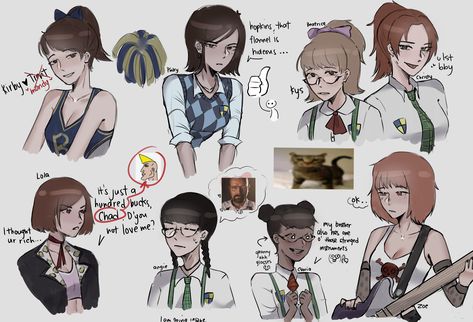 fanart of some of the girls that caught my attention in the game !! Bully Scholarship Edition Fanart, Bully Game Fanart, Canis Canem Edit, Bully Fanart, Bully Girl, Bullworth Academy, Jimmy Hopkins, Bully Scholarship Edition, Yumi Ishiyama