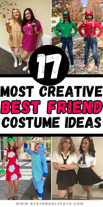 Here are 17 Most Creative Best Friend Costume Ideas You Should Copy. Choosing the perfect costume with your best friend can make any event, especially Halloween, more exciting and memorable. Whether you want to be Easy Friends Halloween Costumes, Cute Halloween Friend Costumes, Fun Bestie Halloween Costumes, Dynamic Duo Halloween Costumes Friends, Two Friends Halloween Costume Ideas, Duo Costume Ideas Unique, Good Best Friend Halloween Costumes, Cute Friends Costumes, Fun Friend Costume Ideas