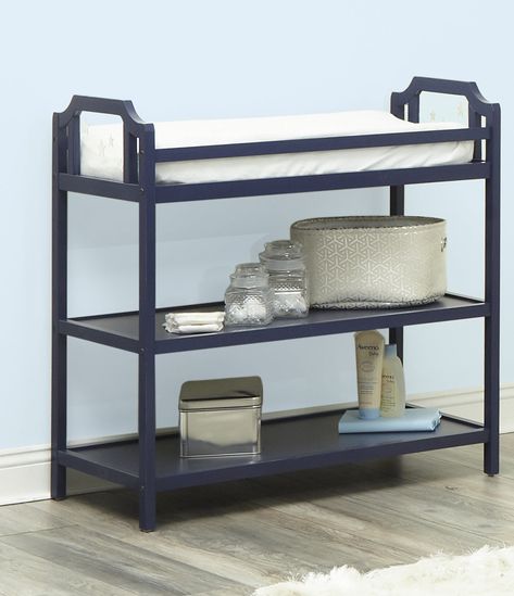 Transform your nursery with 💙 Celeste Changing Table - Navy Blue! 🤩 This sleek and functional piece is a must-have for any nursery. 👶🏼 Organize with ease and style for only $225.00! 💰 Get yours now! #ChildrensFurniture #NurseryEssentials #BabyRoomGoals #ChangingTable #NavyBlue #FunctionalDesign #ParentingMustHaves #OrganizedNursery #AffordableLuxury #CelesteChangingTable Shop Now https://tjtoddles.com/products/celeste-changing-table-navy-blue Blue Changing Table, Crib Desk, Changing Tables, Fireplace Entertainment, Bedroom Armoire, Cabinet Bed, Nursery Essentials, Teen Bedding, Shelf Storage