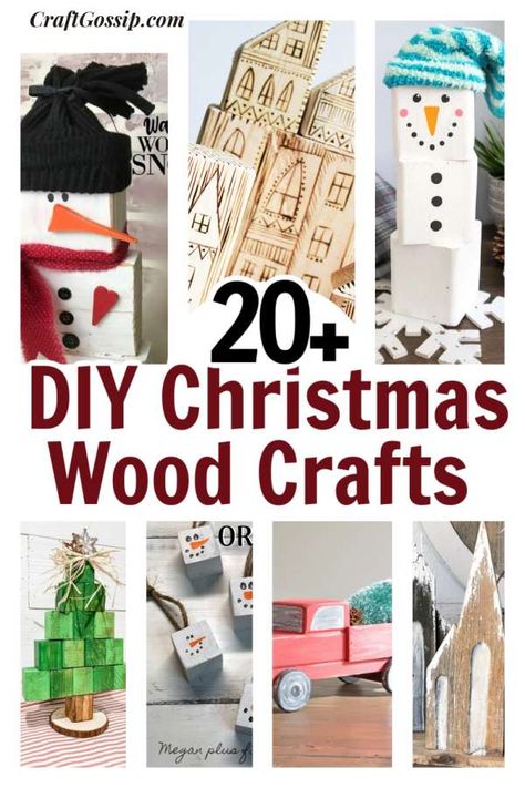 Diy Christmas Wood Crafts, Wood Blocks Christmas, Holiday Wood Crafts, Christmas Diy Wood, Wooden Christmas Crafts, Wood Block Crafts, Wooden Christmas Decorations, Christmas Crafts For Adults, Block Craft