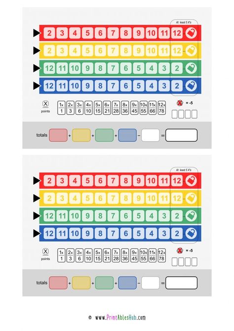 Free Printable Qwixx Score Sheet Template [PDF] - Printables Hub Quixx Score Sheet, Qwixx Score Sheets Printable, Free Board Games, Bunco Score Sheets, Kindergarten Art Activities, Shopkins Colouring Pages, Intervention Classroom, Cream Tattoo, Writing Printables