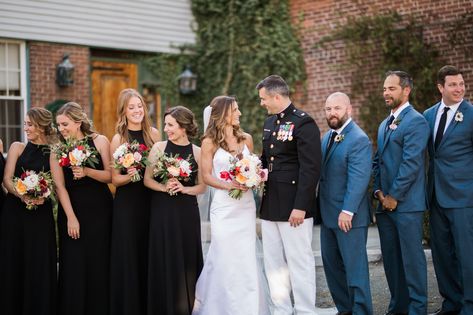 Bridesmaid Dresses With Groomsmen, Bridesmaid Dresses And Groomsmen, Navy Bridal Parties, Blue Groomsmen Suits, Maroon Bridesmaid, Blue Groomsmen, Maroon Bridesmaid Dresses, Wedding Bridesmaids Dresses Blue, Blue Suits