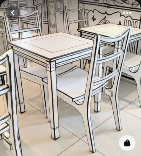 2d Cafe, Modern Restaurant, 2d Design, White Floors, Cafe Interior Design, Funky Furniture, Restaurant Interior Design, Refurbished Furniture, Cafe Interior