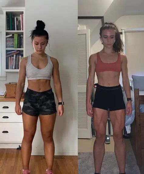 This is a progress pic of a female who has gone from 118lbs to 122lbs in 6 months. She is 5'3 and is an aspiring bodybuilder. Body Recomp, Female Bodybuilder, Muscle Gain, After Pictures, High Intensity Interval Training, Progress Pictures, Interval Training, Muscle Women, Body Building Women