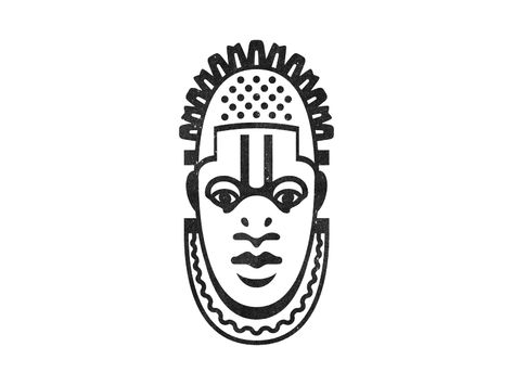 African Image, Icon Tattoo, Small Chest Tattoos, Africa Art Design, Diy Room Decor Videos, Tiki Mask, African Sculptures, African Art Paintings, Cool Tattoos For Guys