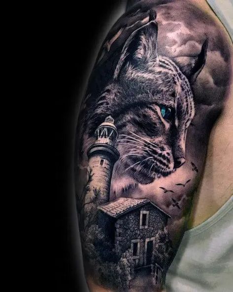 21 Of The Best Cat Tattoo Ideas Ever Lynx Tattoo, Traditional Tattoo Animals, Tatoo Dog, Animal Tattoos For Women, Cat Tattoo Designs, Skull Tattoo Design, Gorgeous Cats, Grey Tattoo, Tattoo Life