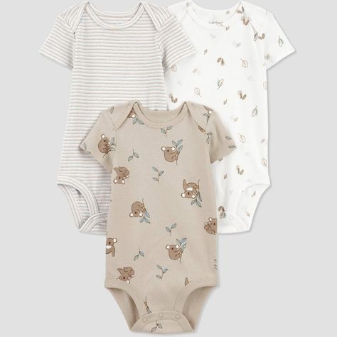 Stock up on your baby essentials with this 3-pack set of bodysuits from Carter’s Just One You. Adorable, assorted prints mean endless styling for days on the go plus made with 100% cotton your baby boy is comfortable all day. Wear one and toss the other in the diaper bag for easy changes when your days are busy. One Piece Clothing, Newborn Boy Clothes, Baby Boy Clothes Newborn, Boys Summer Outfits, Carters Baby Boys, Baby Boy Onesies, Boy Onesie, Carters Baby