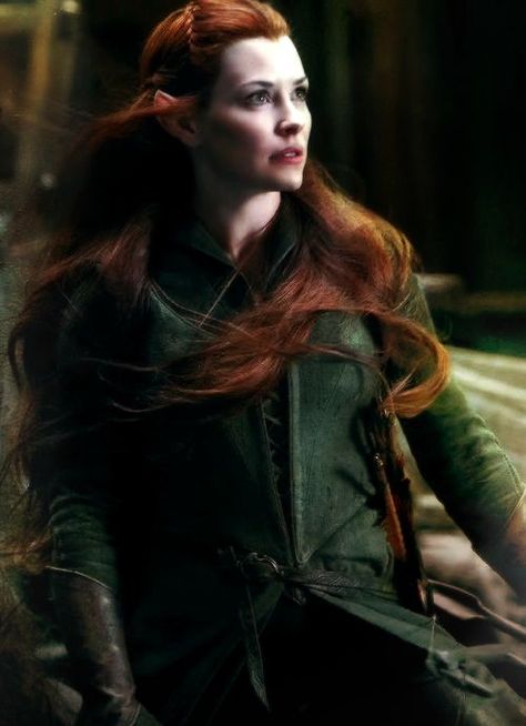 Battle of the Five Armies Tauriel, Evangeline Lilly, Red Hair, Green, Red, Hair