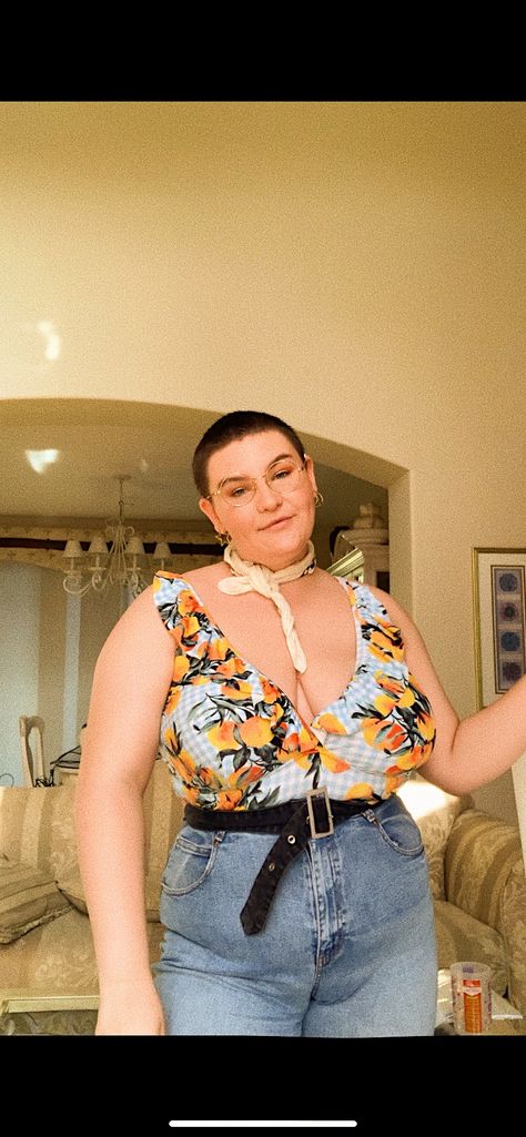 Plus-size, fashion Buzzed head bald girl female shaved head hair ideas Outfits With Shaved Head, Plus Size Buzzcut, Plus Size Buzz Cut, Round Face Shaved Head For Women, Plus Size Bald Women, Shaved Head Round Face, Plus Size Buzzcut Women, Female Shaved Head, Women Shaved Head