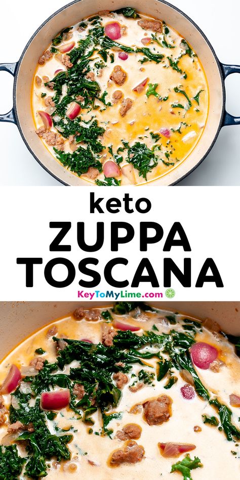 Low Carb Zuppa Toscana Soup, Keto Zuppa Toscana, Keto Zuppa, Garden Soup, Zuppa Toscana Soup, Toscana Soup, Halloween Food Appetizers, Christmas Recipes Appetizers, Boiled Egg Diet Plan