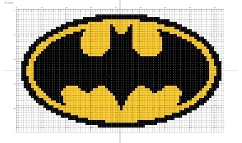 Batman logo – Pony stitching Crochet Batman Blanket, Crochet Batman, Crochet Afghan Patterns Free, Crochet Hats Free Pattern, C2c Crochet, Batman Logo, Crochet Patterns Free Blanket, The Batman, Lego Ideas