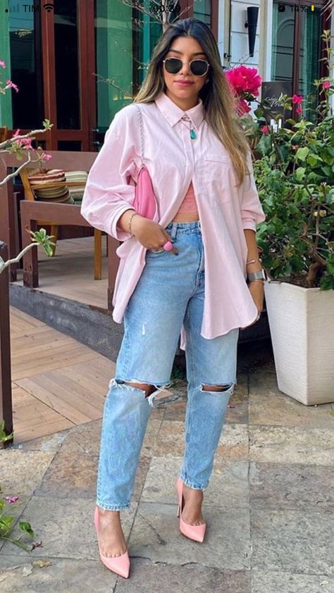 Pink Inspired Outfits, Color Combos Outfit, Ținută Casual, Casual Chic Outfit, Outfits Verano, Mode Hijab, Looks Chic, Mode Style, Looks Vintage