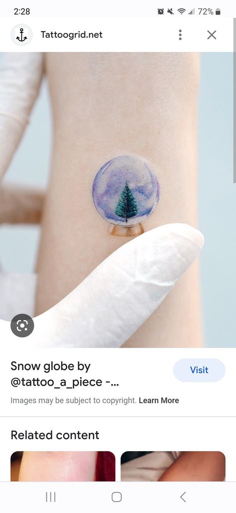 Gondola Tattoo, Snow Globe Tattoo, Snowglobe Tattoo, Globe Tattoo, Snow Tattoo, Globe Tattoos, Christmas Globes, Star And Moon, Small Tattoo Designs