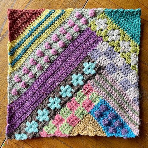 Crochet Trivet, Blankets Crochet, Crochet Blanket Pattern Easy, Confection Au Crochet, Easy Crochet Blanket, Crochet Blanket Designs, Crochet Blanket Afghan, Crochet Blocks, Square Top