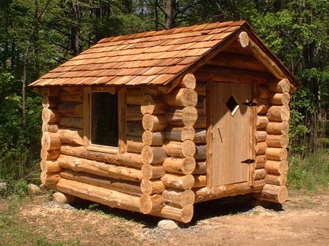 One day I'm gonna build me a sauna. Log Cabin Playhouse, Cabin Playhouse, Log Shed, Diy Log Cabin, Log Cabin Sheds, Eco Construction, Garden Playhouse, How To Build A Log Cabin, Shed Construction