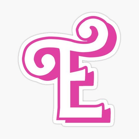 "Bubble Pink Letter F - Monogram - Initial - Alphabet" Sticker for Sale by CreationsbyAny | Redbubble Barbie Letters, E Alphabet, Barbie Bday, Sticker Journaling, Initial F, Alphabet Sticker, Barbie Silhouette, Disney Letters, Girly Pics